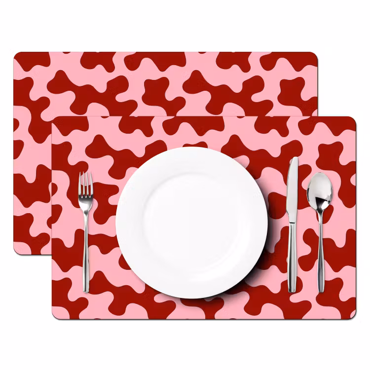 Placemat - 6 stuks - Modern - Abstract - Rood — 2