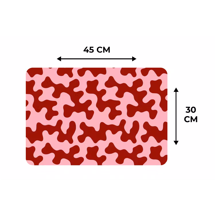 Placemat - 6 stuks - Modern - Abstract - Rood — 3