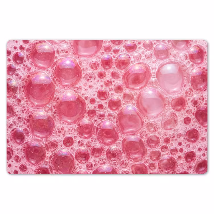 Placemat - 6 stuks - Roze - Schuim - Bubbels — 7