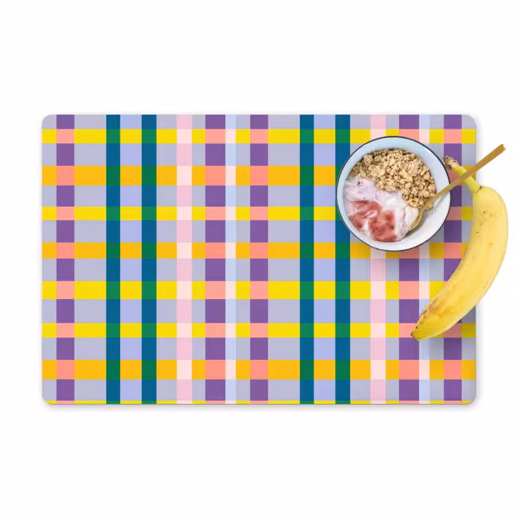Placemat - 6 stuks - Ruit - Patroon - Kleurrijk — 1