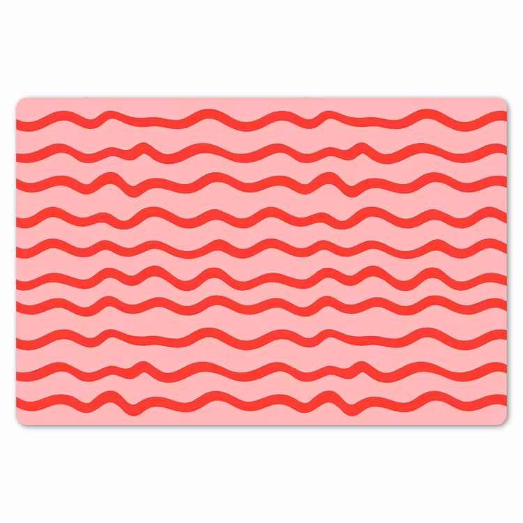Placemat - 6 stuks - Speels - Patroon - Rood — 7