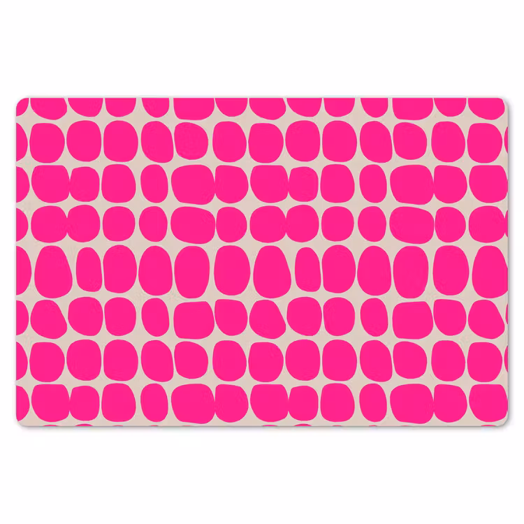 Placemat - 6 stuks - Stippen - Patroon - Roze — 7
