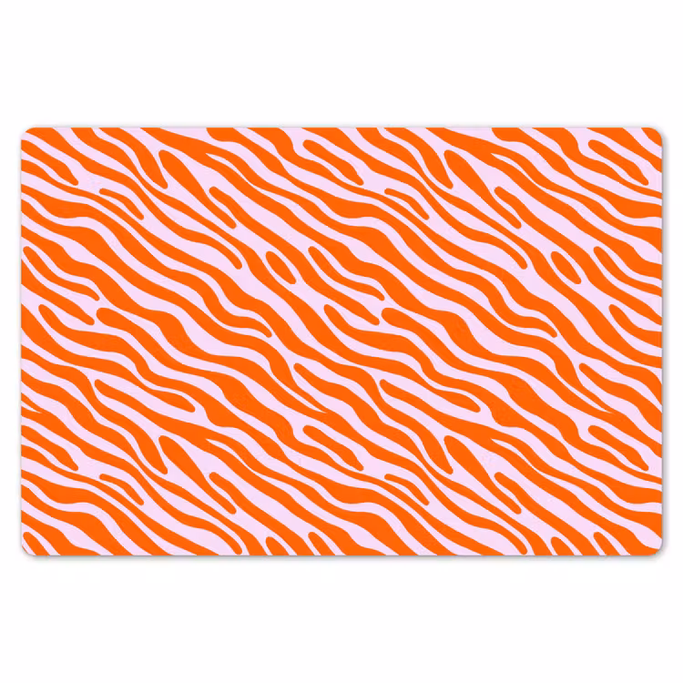 Placemat - 6 stuks - Strepen - Dynamisch - Oranje — 7