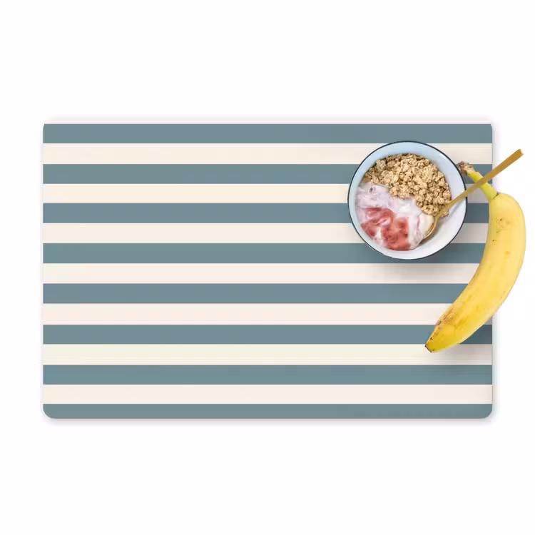 Placemat - 6 stuks - Strepen - Modern - Blauw — 1