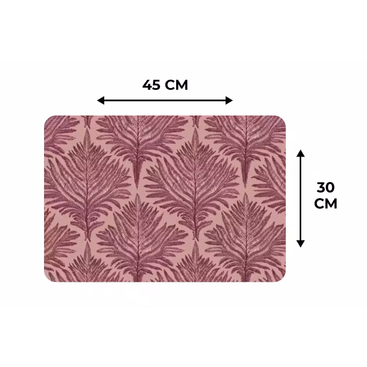 Placemat - 6 stuks - Varen - Patroon - Paars — 3