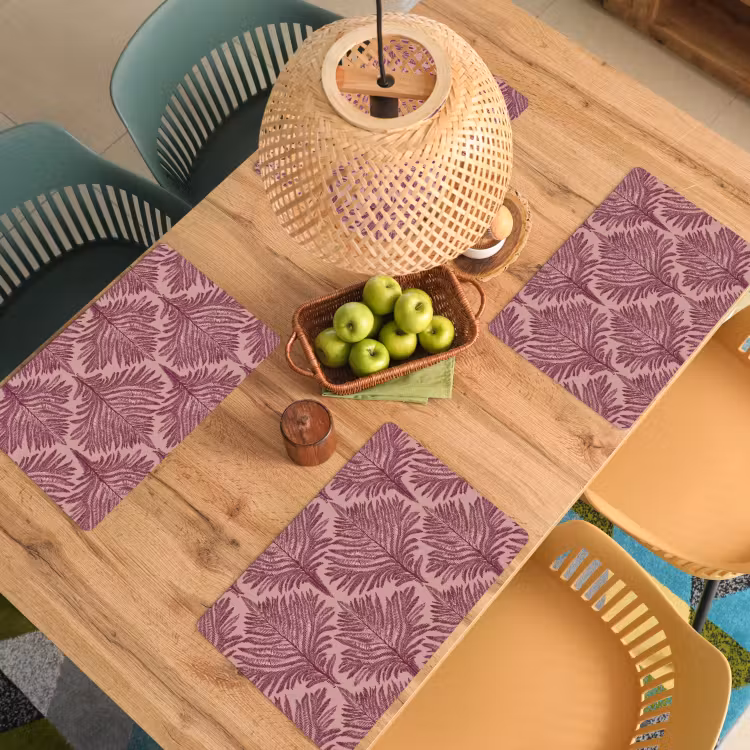 Placemat - 6 stuks - Varen - Patroon - Paars — 6