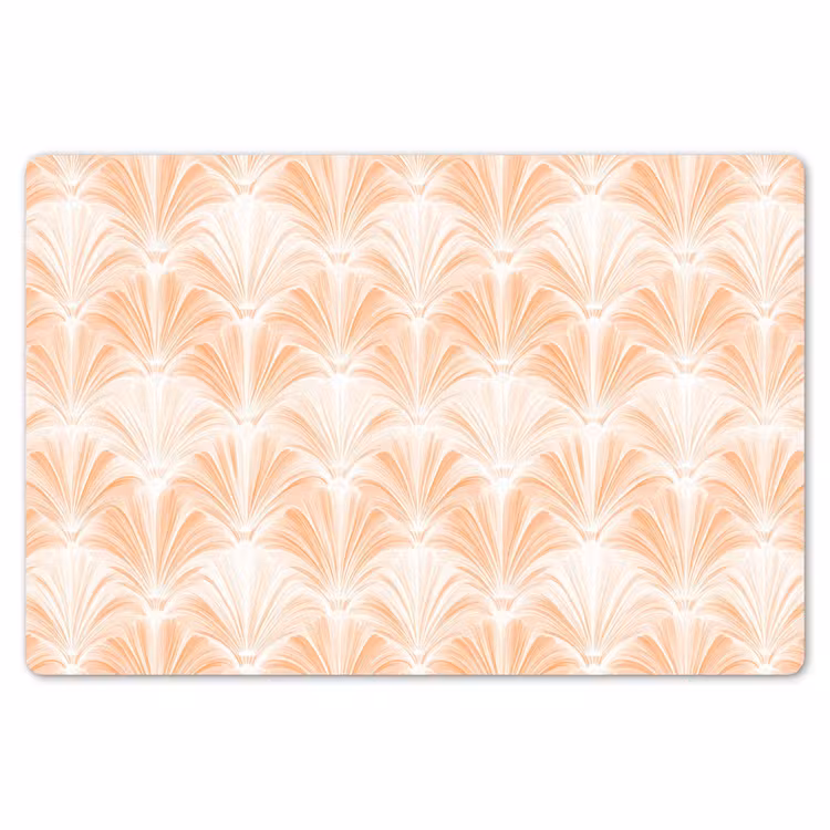 Placemat - 6 stuks - Waaier - Patroon - Perzik — 7