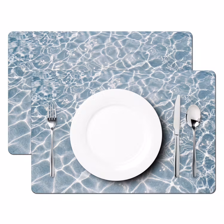 Placemat - 6 stuks - Water - Reflectie - Zonlicht — 2
