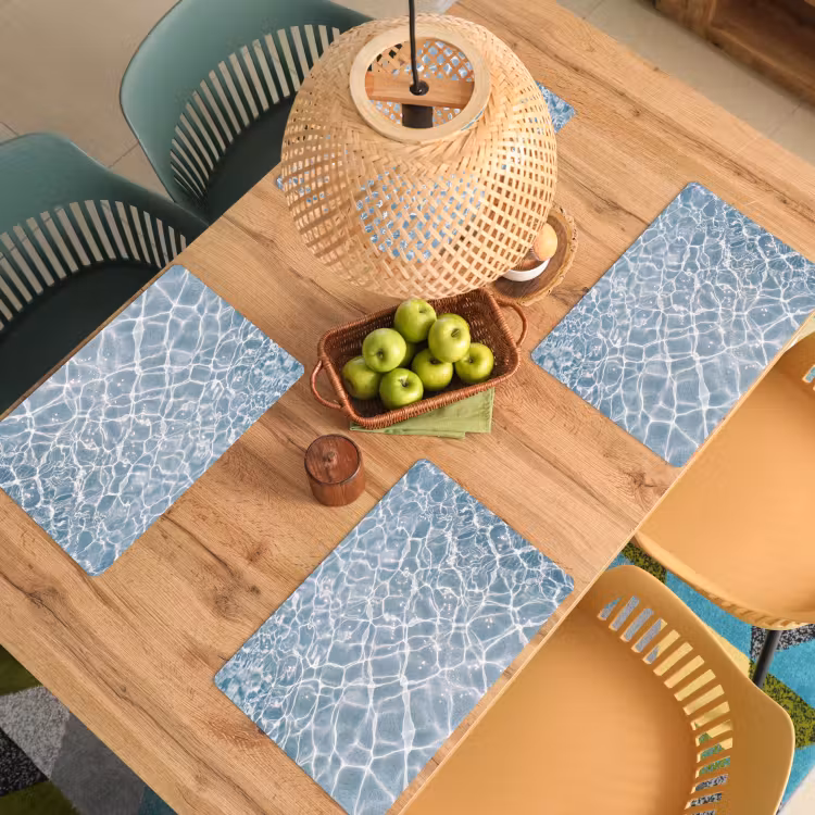 Placemat - 6 stuks - Water - Reflectie - Zonlicht — 6
