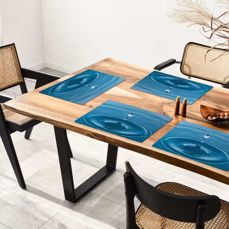 Placemat - 6 stuks - Waterdruppel - Water - Oppervlakte — 5