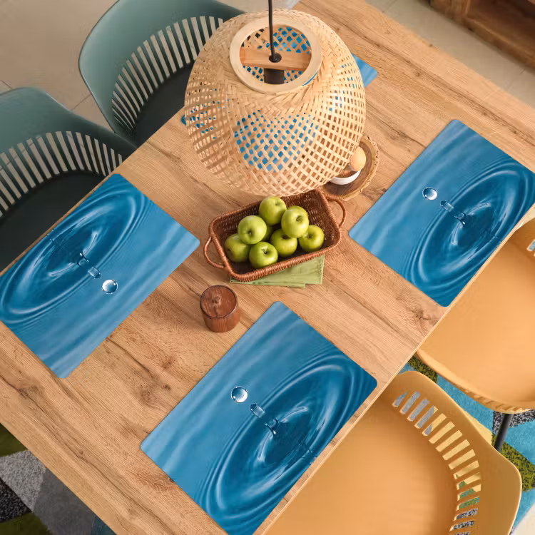 Placemat - 6 stuks - Waterdruppel - Water - Oppervlakte — 6