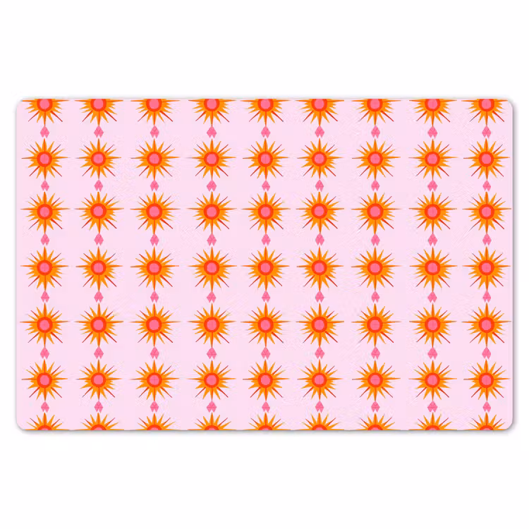 Placemat - 6 stuks - Zon - Motief - Roze — 7