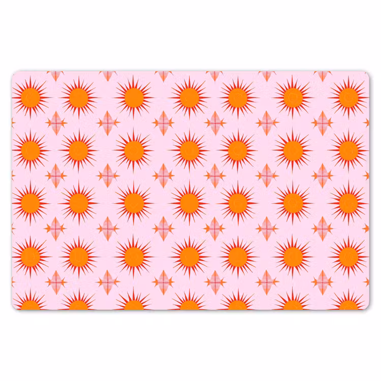 Placemat - 6 stuks - Zon - Patroon - Roze — 7