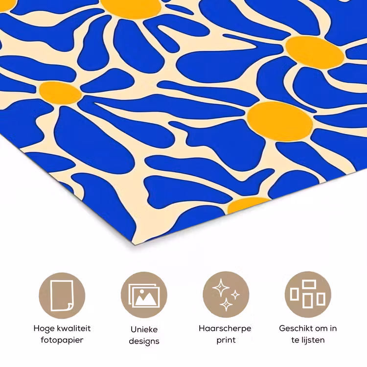 Poster - Abstract - Bloem - Blauw — 5