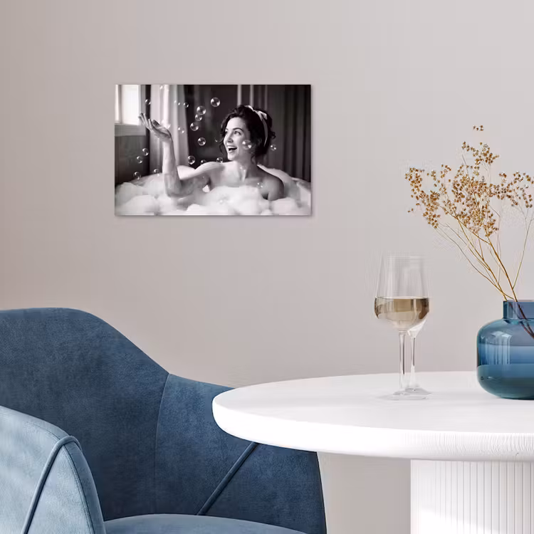 Poster - Bad - Bubbels - Zwart - Wit — 4