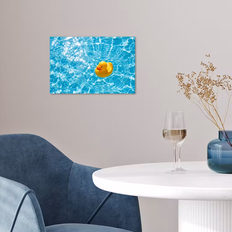 Poster - Badeend - Dobberen - Blauw — 4