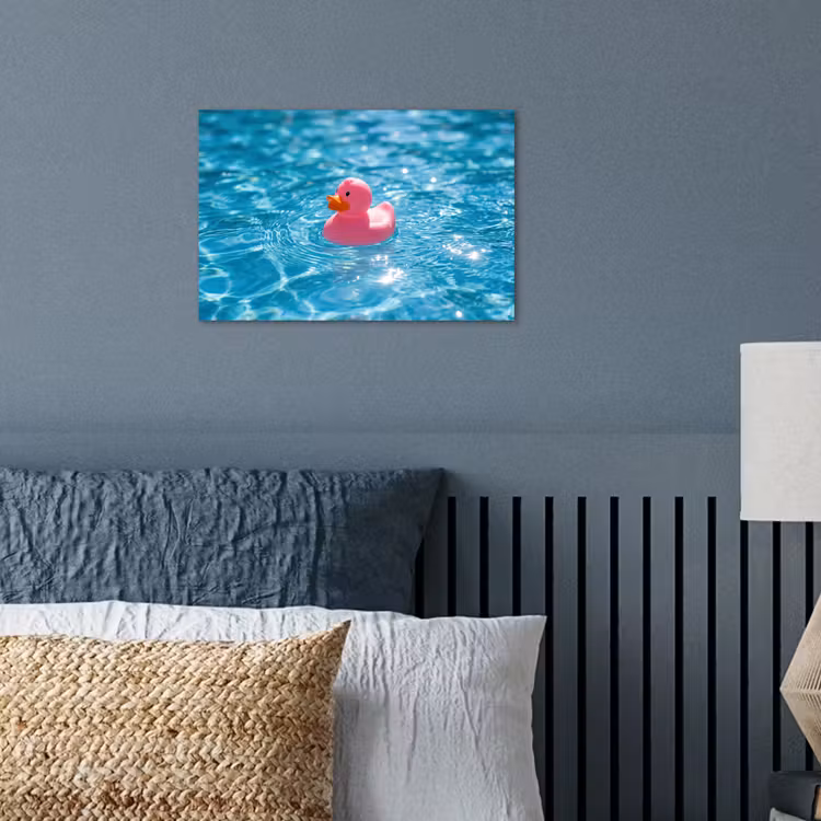 Poster - Badeend - Dobberend - Roze — 3