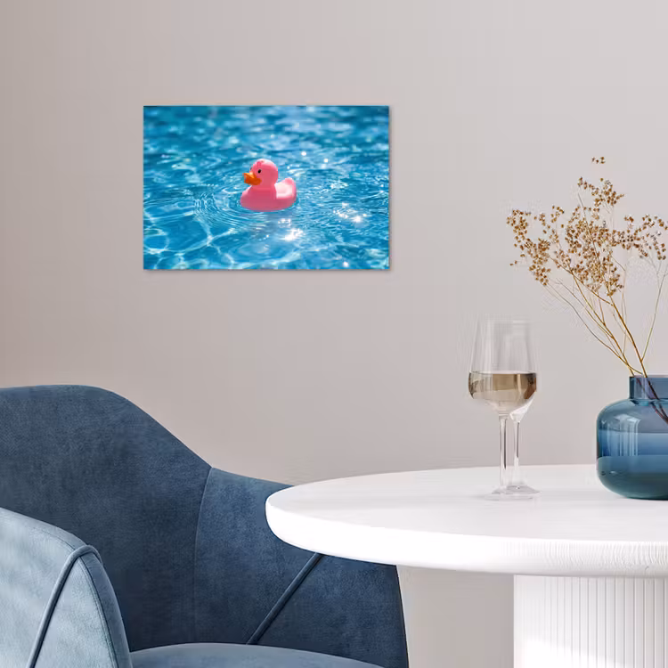 Poster - Badeend - Dobberend - Roze — 4