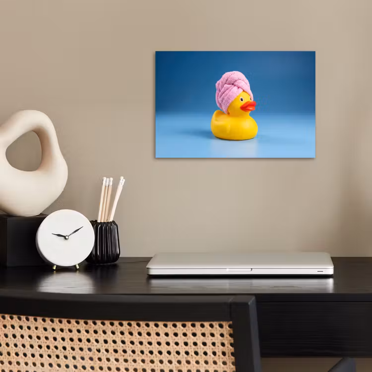 Poster - Badeend - Handdoek - Blauw — 2
