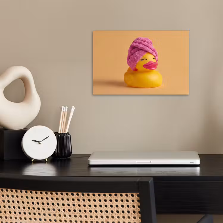 Poster - Badeend - Handdoek - Kleurrijk — 2