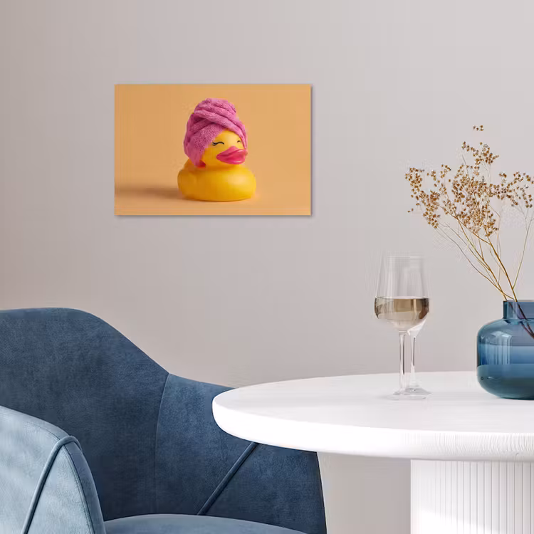 Poster - Badeend - Handdoek - Kleurrijk — 4