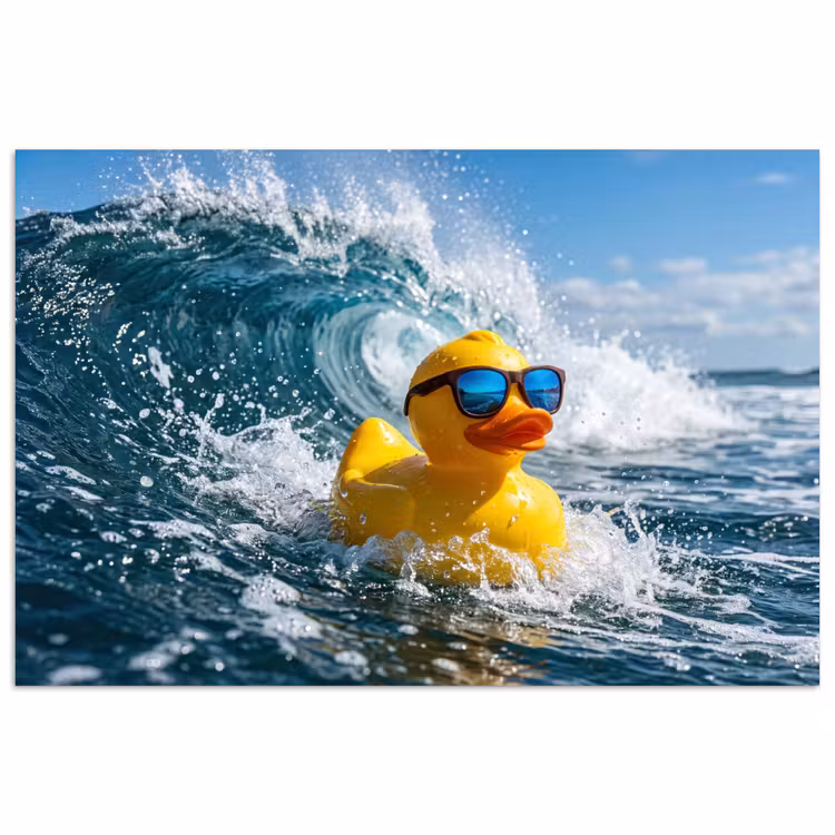 Poster - Badeend - Stoer - Golven — 1
