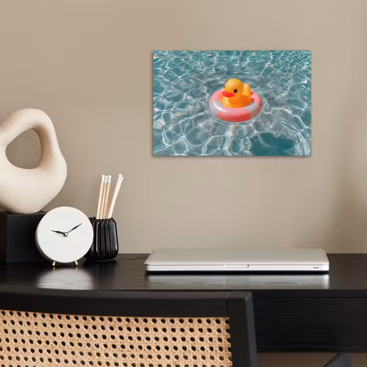 Poster - Badeend - Zwemband - Geel — 2