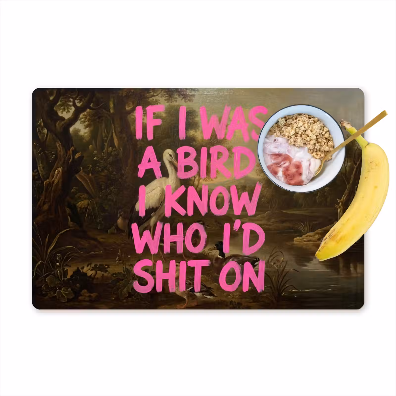 Placemat - 6 stuks - Klassiek - Humor - Roze — 1