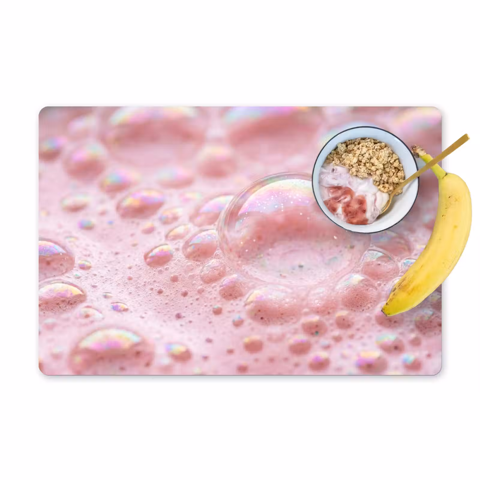 Placemat - 6 stuks - Schuim - Structuur - Roze — 1