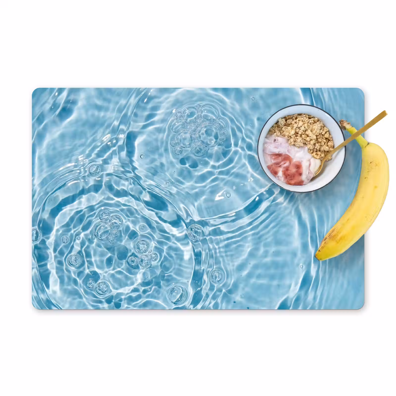 Placemat - 6 stuks - Water - Blauw - bubbels — 1