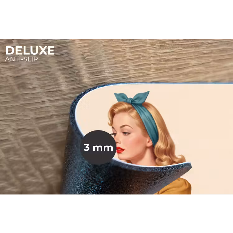Placemat - 6 stuks - Illustratie - Mascara - Vrouw - Geel — 4