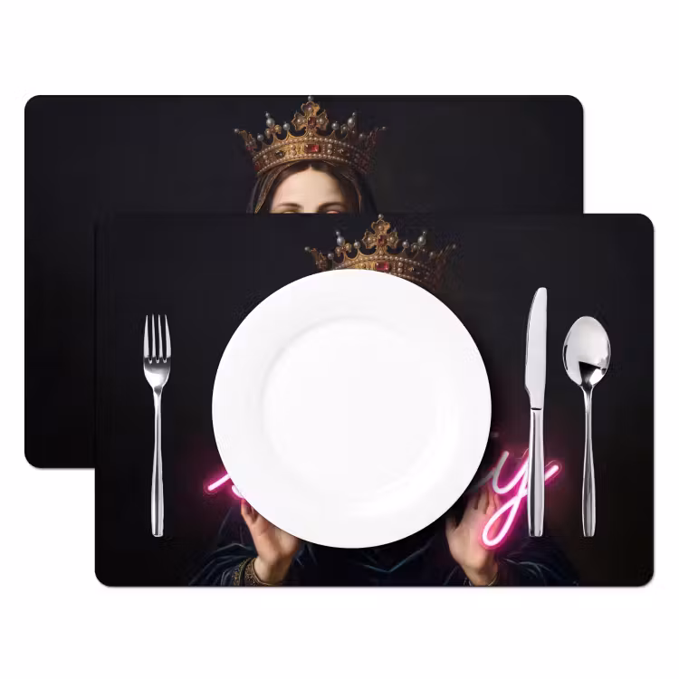 Placemat - 6 stuks - Ironisch - Tekst - Neon — 2