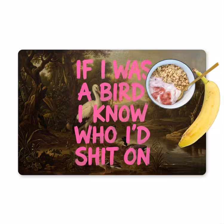 Placemat - 6 stuks - Klassiek - Humor - Roze — 1