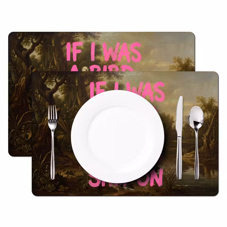 Placemat - 6 stuks - Klassiek - Humor - Roze — 2