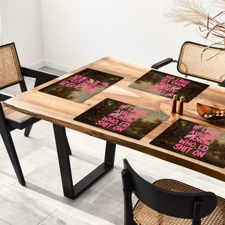 Placemat - 6 stuks - Klassiek - Humor - Roze — 5