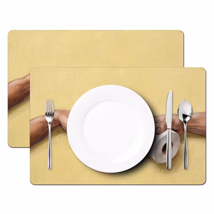 Placemat - 6 stuks - Klassiek - Kunst - Humor — 2