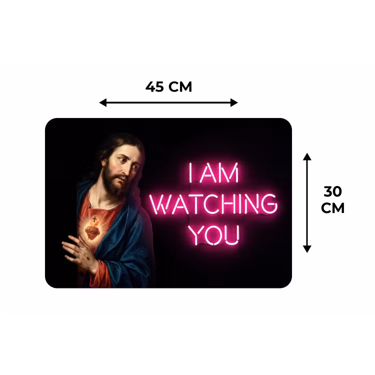 Placemat - 6 stuks - Man - Tekst - Neon — 3