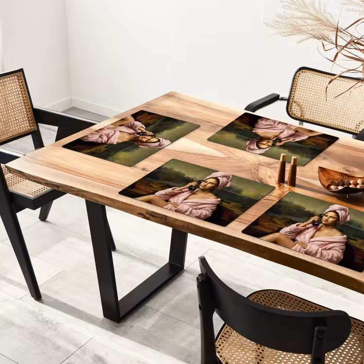 Placemat - 6 stuks - Mona - Klassiek - Roze — 5