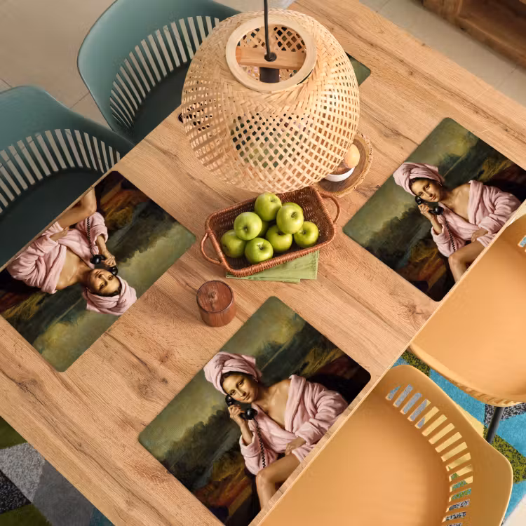 Placemat - 6 stuks - Mona - Klassiek - Roze — 6