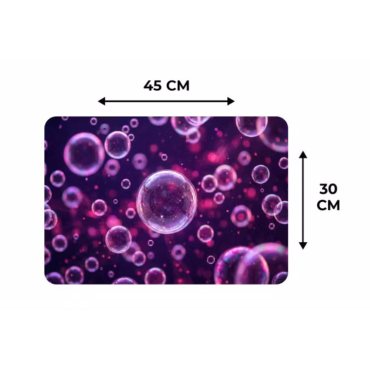 Placemat - 6 stuks - Paars - Bubbels - Schuim — 3