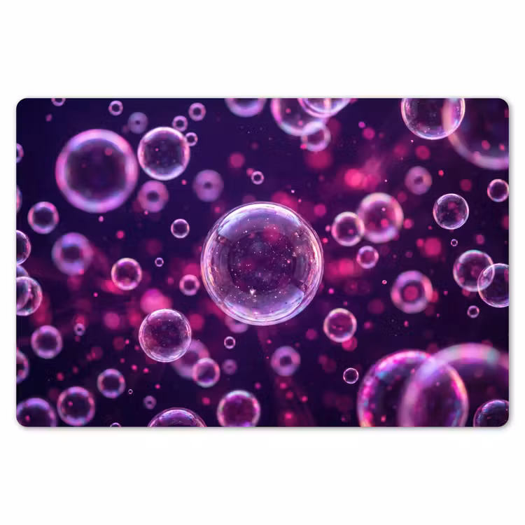 Placemat - 6 stuks - Paars - Bubbels - Schuim — 7