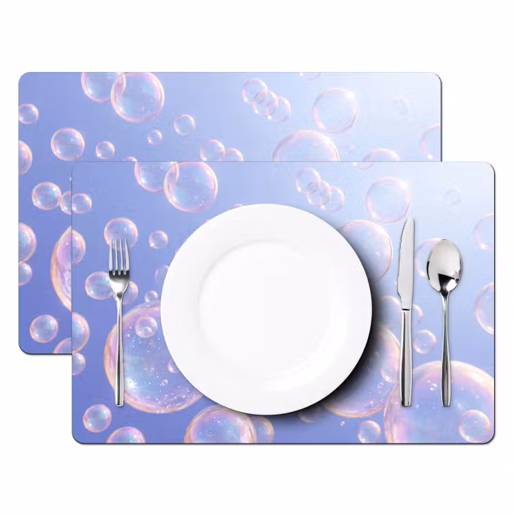 Placemat - 6 stuks - Pastel - Bubbels - Dromerig — 2