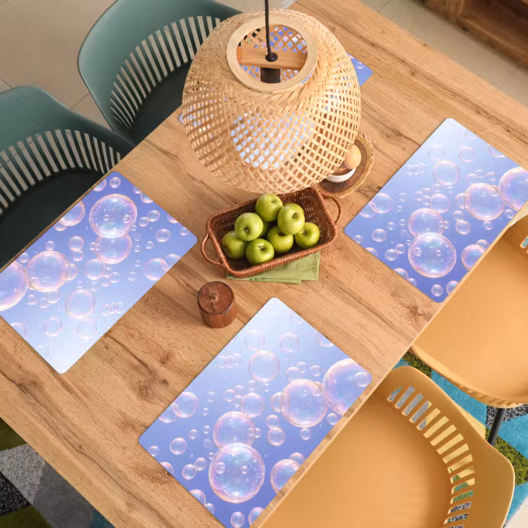Placemat - 6 stuks - Pastel - Bubbels - Dromerig — 6