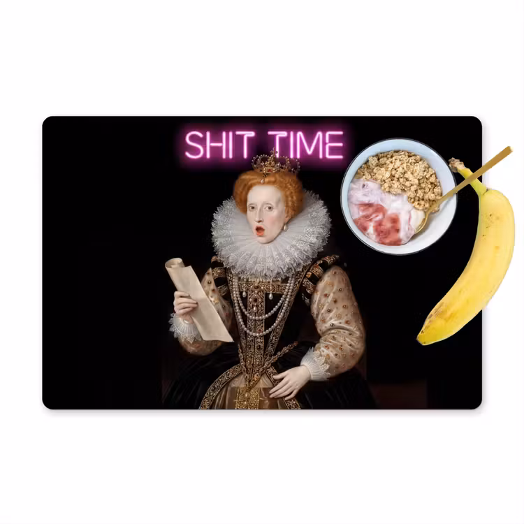 Placemat - 6 stuks - Portret - Humor - Neon — 1