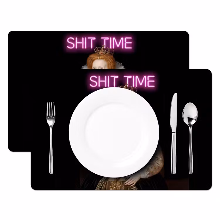 Placemat - 6 stuks - Portret - Humor - Neon — 2