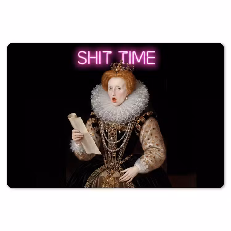 Placemat - 6 stuks - Portret - Humor - Neon — 7
