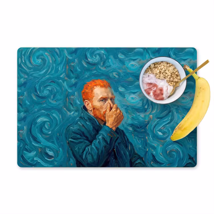 Placemat - 6 stuks - Portret - Klassiek - Blauw — 1