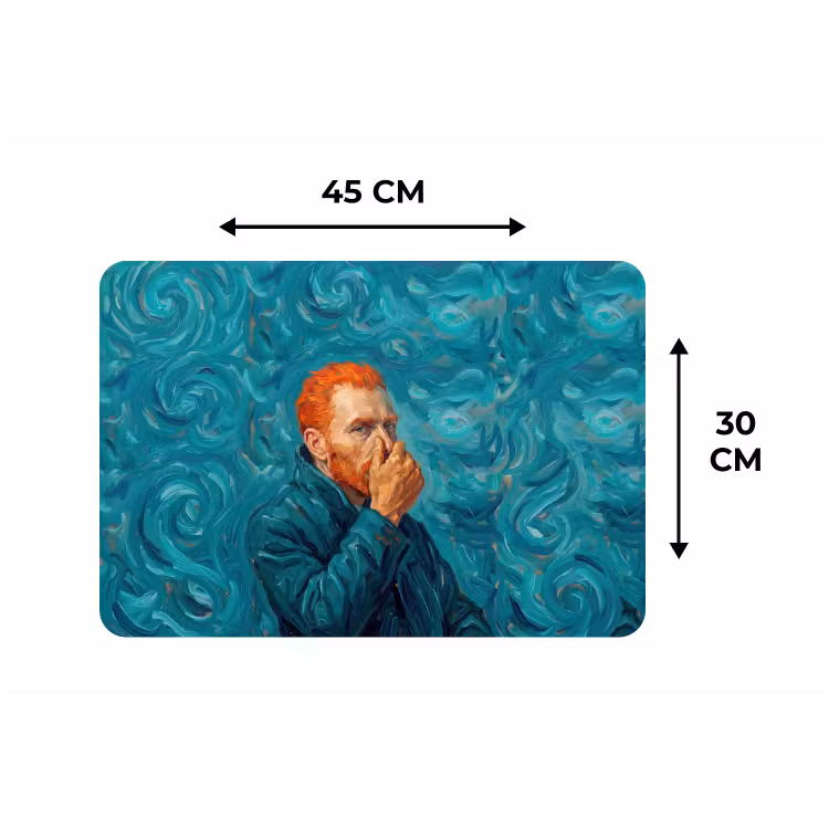 Placemat - 6 stuks - Portret - Klassiek - Blauw — 3