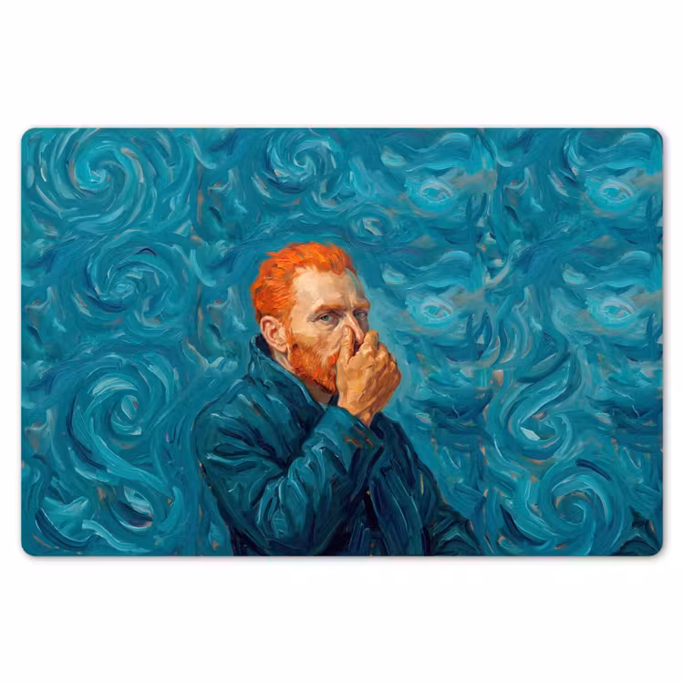 Placemat - 6 stuks - Portret - Klassiek - Blauw — 7