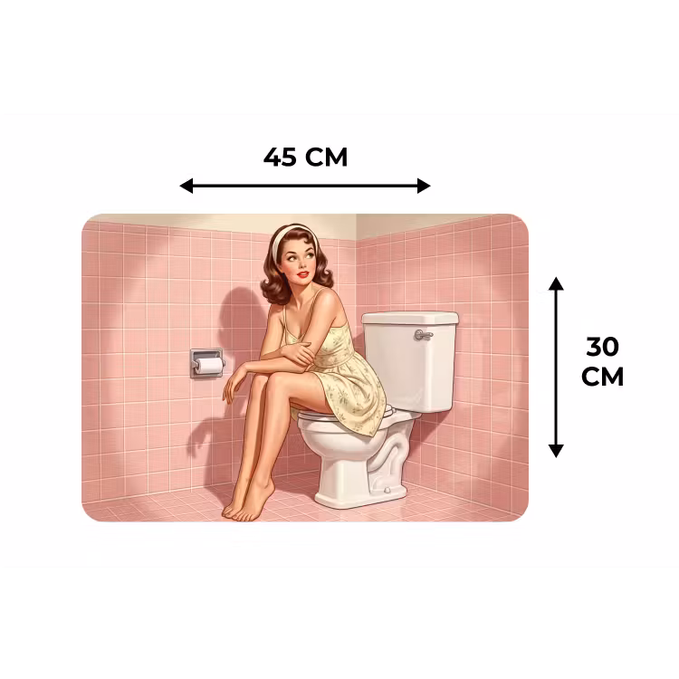 Placemat - 6 stuks - Roze - Retro - Vrouw — 3